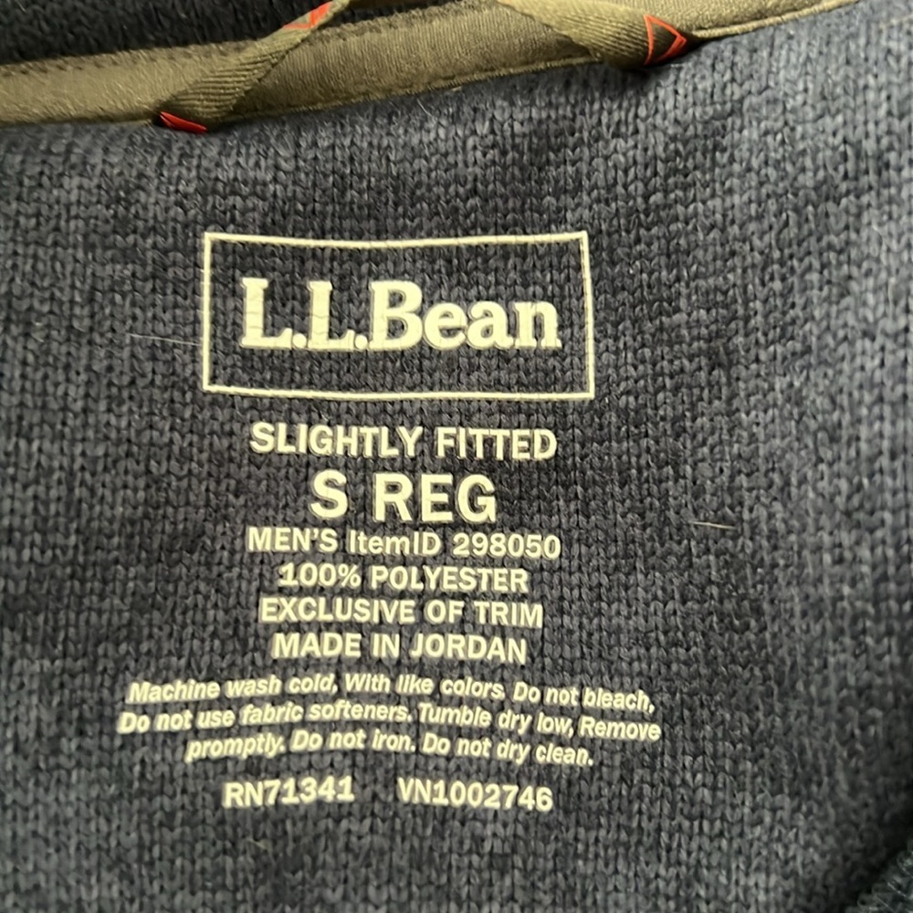 Men's L.L.Bean Sweater Fleece Pullover Bright Navy Size Small - Picture 4 of 4